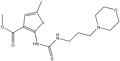 methyl 5-methyl-2-(3-(3-morpholinopropyl)thioureido)thiophene-3-carboxylate Struktur