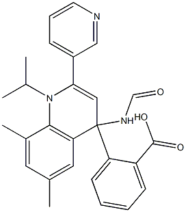 isopropyl 4-(6,8-dimethyl-2-(pyridin-3-yl)quinoline-4-carboxamido)benzoate Struktur