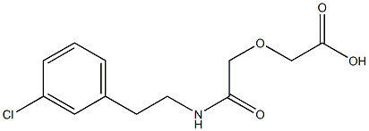 2-(2-((3-chlorophenethyl)amino)-2-oxoethoxy)acetic acid Struktur