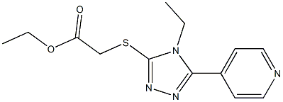 ethyl 2-((4-ethyl-5-(pyridin-4-yl)-4H-1,2,4-triazol-3-yl)thio)acetate Struktur