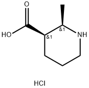 2R,3R-2-Methyl-piperidine-3-carboxylic acid hydrochloride Struktur