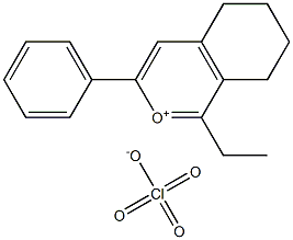 1-ETHYL-3-PHENYL-5,6,7,8-TETRAHYDRO-ISOCHROMENYLIUM, PERCHLORATE Struktur