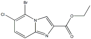 5-Bromo-6-chloro-imidazo[1,2-a]pyridine-2-carboxylic acid ethyl ester Struktur