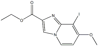 8-Iodo-7-methoxy-imidazo[1,2-a]pyridine-2-carboxylic acid ethyl ester Struktur