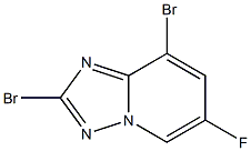 2,8-Dibromo-6-fluoro-[1,2,4]triazolo[1,5-a]pyridine Struktur