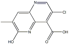 3-Chloro-6-hydroxy-7-methyl-[1,5]naphthyridine-4-carboxylic acid Struktur