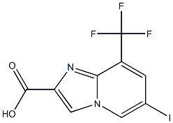 6-Iodo-8-trifluoromethyl-imidazo[1,2-a]pyridine-2-carboxylic acid Struktur