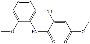 (E)-methyl 2-(5-methoxy-3-oxo-3,4-dihydroquinoxalin-2(1H)-ylidene)acetate Struktur