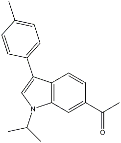 1-(1-isopropyl-3-p-tolyl-1H-indol-6-yl)ethanone Struktur