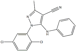 1-(2,5-dichlorophenyl)-3-methyl-5-(phenylamino)-1H-pyrazole-4-carbonitrile Struktur