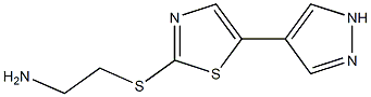 2-(5-(1H-pyrazol-4-yl)thiazol-2-ylthio)ethanamine Struktur