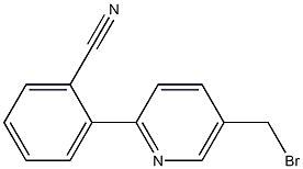 2-(5-(bromomethyl)pyridin-2-yl)benzonitrile Struktur