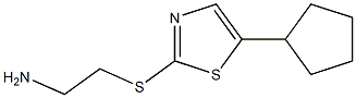 2-(5-cyclopentylthiazol-2-ylthio)ethanamine Struktur