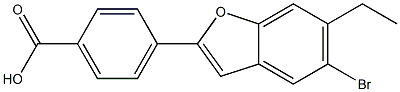 4-(5-bromo-6-ethylbenzofuran-2-yl)benzoic acid Struktur