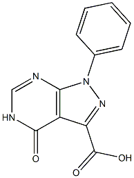 4-oxo-1-phenyl-4,5-dihydro-1H-pyrazolo[3,4-d]pyrimidine-3-carboxylic acid Struktur