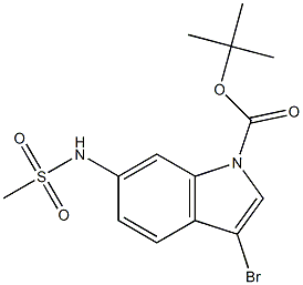 tert-butyl 3-bromo-6-(methylsulfonamido)-1H-indole-1-carboxylate Struktur