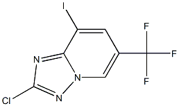 2-Chloro-8-iodo-6-trifluoromethyl-[1,2,4]triazolo[1,5-a]pyridine Struktur