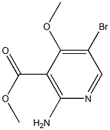 2-Amino-5-bromo-4-methoxy-nicotinic acid methyl ester Struktur