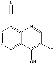 3-Chloro-4-hydroxy-quinoline-8-carbonitrile Struktur