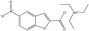 triethylammonium 5-nitrobenzofuran-2-carboxylate Struktur