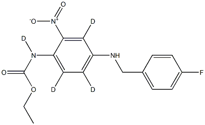 ethyl 4-(4-fluorobenzylamino)-2-nitrophenylcarbamate D4 Struktur