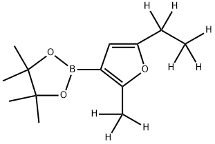 (2-Methyl-5-ethyl-d8)-furan-3-boronic acid pinacol ester Struktur