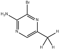 2-Amino-3-bromo-5-(methyl-d3)-pyrazine Struktur