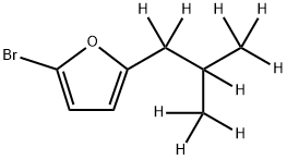 2-Bromo-5-(iso-butyl-d9)-furan Struktur