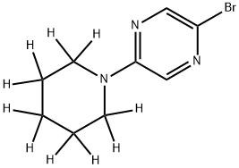 2-Bromo-5-(piperidino-d10)-pyrazine Struktur