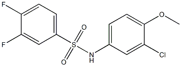 N-(3-Chloro-4-methoxyphenyl)-3,4-difluorobenzenesulfonamide, 97% Struktur