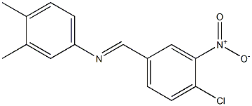 N-(4-chloro-3-nitrobenzylidene)-3,4-dimethylaniline Struktur