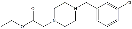 ethyl 2-(4-(3-chlorobenzyl)piperazin-1-yl)acetate Struktur