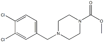 methyl 4-(3,4-dichlorobenzyl)piperazine-1-carboxylate Struktur