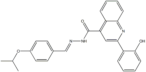 (E)-2-(2-hydroxyphenyl)-N'-(4-isopropoxybenzylidene)quinoline-4-carbohydrazide Struktur