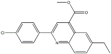 methyl 2-(4-chlorophenyl)-6-ethylquinoline-4-carboxylate Struktur