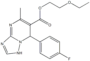 2-ethoxyethyl 7-(4-fluorophenyl)-5-methyl-1,7-dihydro-[1,2,4]triazolo[1,5-a]pyrimidine-6-carboxylate Struktur