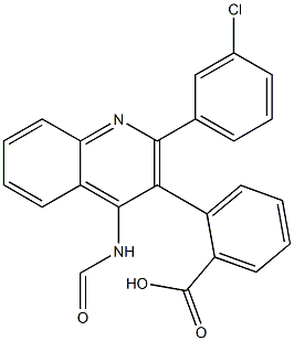 3-(2-(3-chlorophenyl)quinoline-4-carboxamido)benzoic acid Struktur