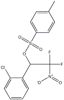 1-(2-chlorophenyl)-2,2-difluoro-2-nitroethyl 4-methylbenzenesulfonate Struktur