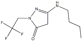 3-(BUTYLAMINO)-1-(2,2,2-TRIFLUOROETHYL)-2-PYRAZOLIN-5-ONE Struktur