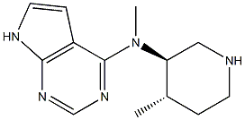 N-methyl-N-((3R,4S)-4-methylpiperidin-3-yl)-7H-pyrrolo[2,3-d]pyrimidin-4-amine Struktur