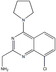 (8-chloro-4-(pyrrolidin-1-yl)quinazolin-2-yl)methanamine Struktur