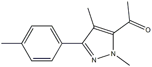 1-(1,4-dimethyl-3-p-tolyl-1H-pyrazol-5-yl)ethanone Struktur