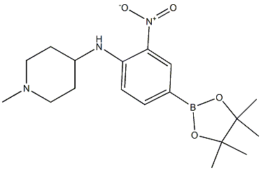 1-methyl-N-(2-nitro-4-(4,4,5,5-tetramethyl-1,3,2-dioxaborolan-2-yl)phenyl)piperidin-4-amine