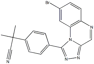 2-(4-(8-bromo-[1,2,4]triazolo[4,3-a]quinoxalin-1-yl)phenyl)-2-methylpropanenitrile