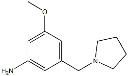 3-methoxy-5-(pyrrolidin-1-ylmethyl)aniline Struktur