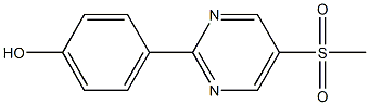 4-(5-(methylsulfonyl)pyrimidin-2-yl)phenol Struktur