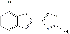 4-(7-bromobenzo[b]thiophen-2-yl)thiazol-2-amine Struktur