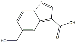 5-(hydroxymethyl)pyrazolo[1,5-a]pyridine-3-carboxylic acid Struktur