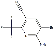 6-Amino-5-bromo-2-trifluoromethyl-nicotinonitrile Struktur