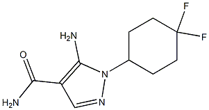 5-Amino-1-(4,4-difluoro-cyclohexyl)-1H-pyrazole-4-carboxylic acid amide Struktur